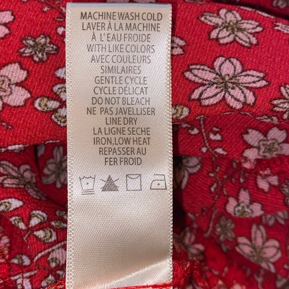 Max Studio red floral boho flirty dress size small - Picture 9 of 10
